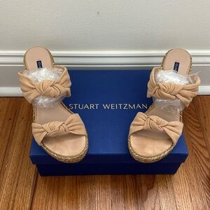 Stuart Weitzman Adobe Swede Espadrilles Size 9